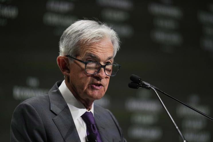 Federal Reserve Chairman Jerome Powell speaking at an event hosted by the Economic Club of Chicago