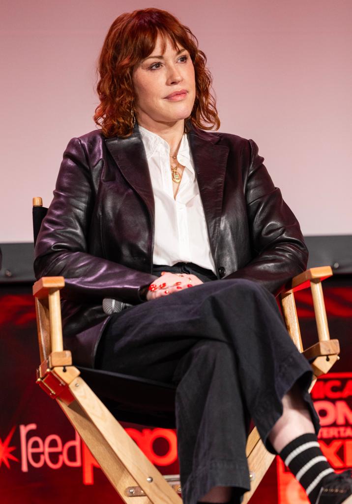 Molly Ringwald during C2E2 on the main stage for the "Don’t You Forget About Me: The Breakfast Club 40th Anniversary Reunion" at McCormick Place on April 12, 2025 in Chicago, Illinois.