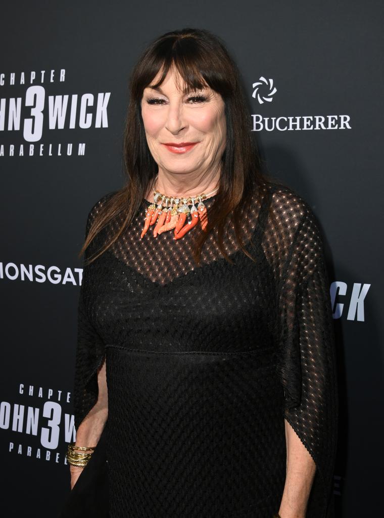 Anjelica Huston at the "John Wick: Chapter 3 - Parabellum" premiere in May 2019