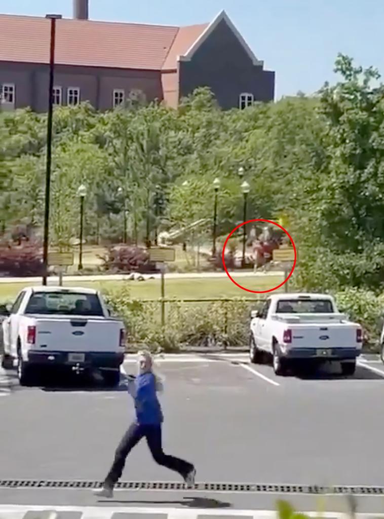 The alleged killer was captured on video opening fire on the Florida campus.