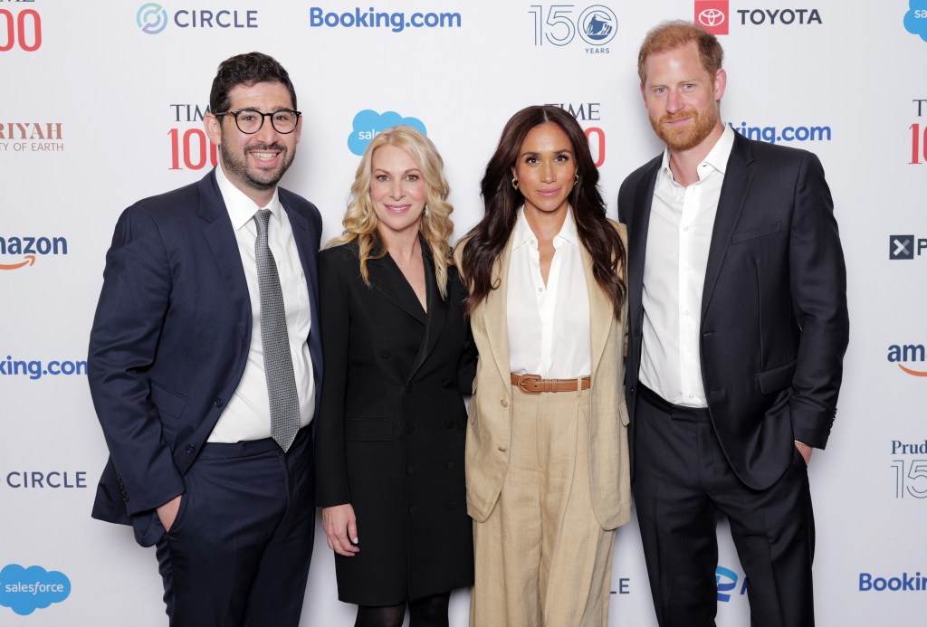 acobs, Meghan, Duchess of Sussex, Jessica Sibley and Prince Harry, Duke of Sussex attend the 2025 TIME100 Summit at Jazz at Lincoln Center on April 23, 2025 in New York City.