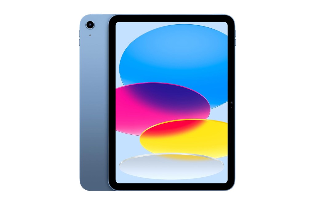 A tablet screen displaying various colors