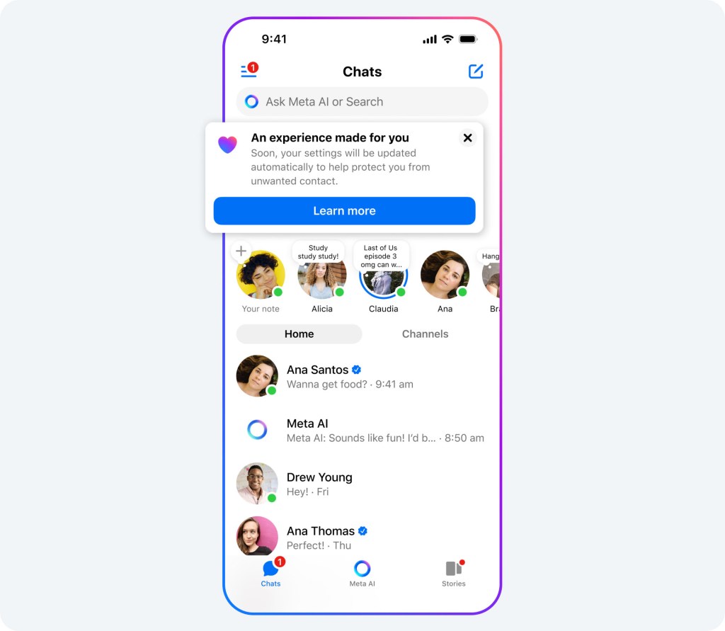 Messenger Teen Account