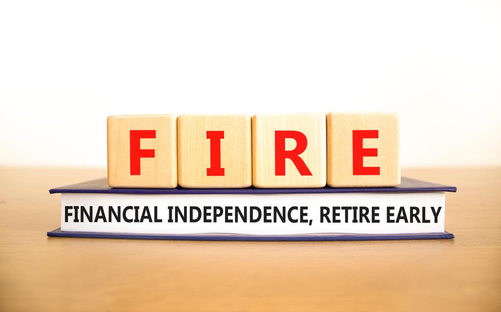 FIRE financial independence retire early symbol.