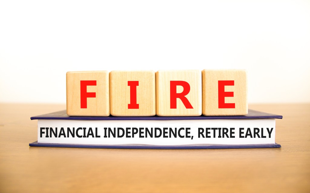 FIRE financial independence retire early symbol.