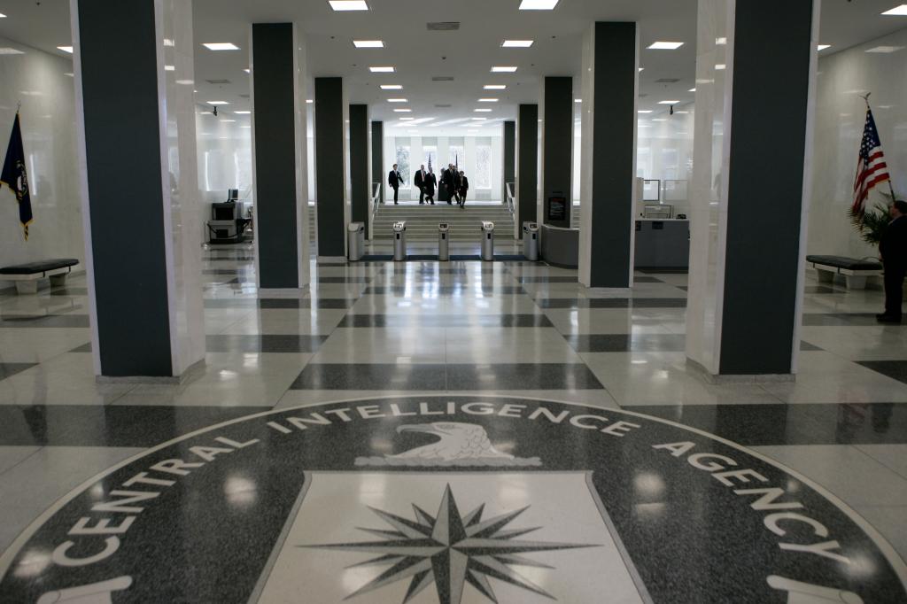 Government employees inside the CIA headquarters in McLean, Virginia.