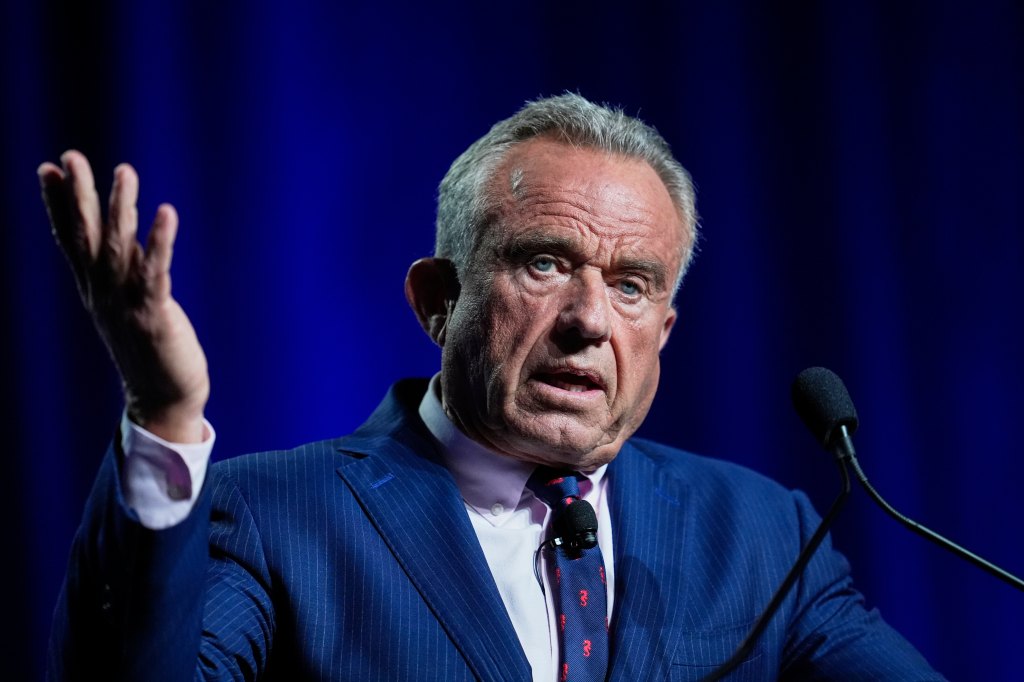 Health and Human Services Secretary Robert F. Kennedy Jr. speaking at the Rx and Illicit drug Summit in Nashville, Tenn.