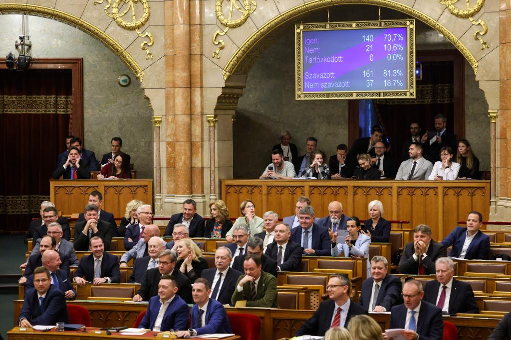 Hungary’s parliament on Monday passed an amendment to the constitution that allows the government to ban public events by LGBTQ+ communities.