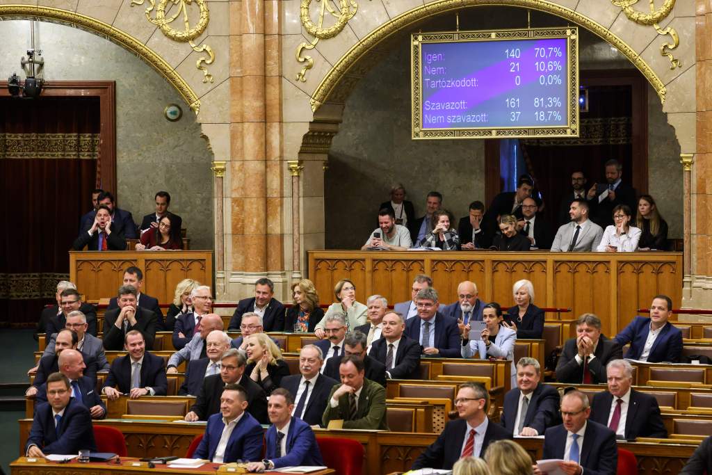 Hungary’s parliament on Monday passed an amendment to the constitution that allows the government to ban public events by LGBTQ+ communities.
