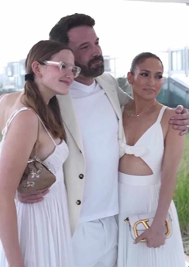 Jennifer Lopez, Ben Affleck, and Violet Affleck.