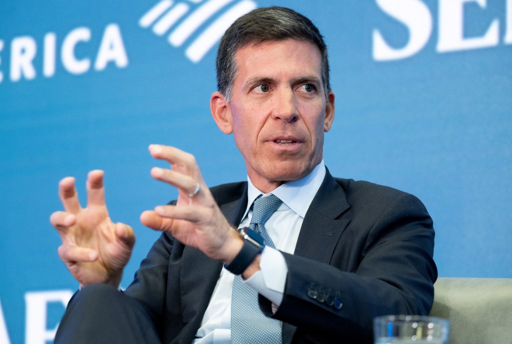 John Waldron, President of Goldman Sachs, speaking at the Semafor 2024 World Economy Summit in Washington, DC