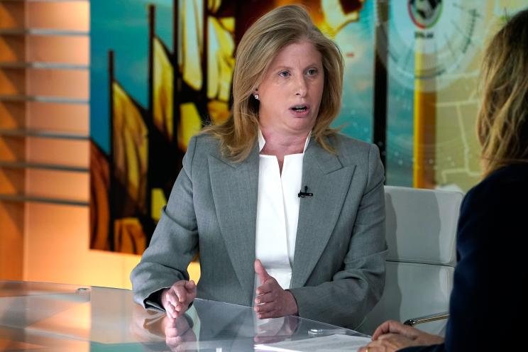 Jessica Tisch visits "Sunday Morning Futures With Maria Bartiromo" at Fox News Channel Studios on March 23, 2025 in New York City