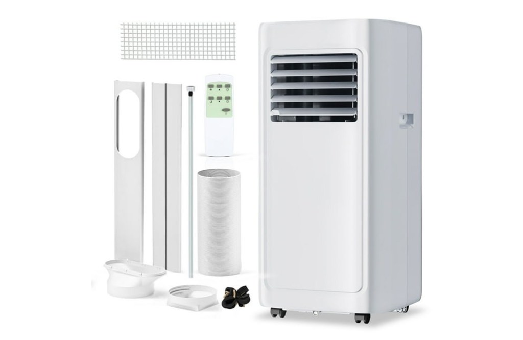 Simzlife Portable Air Conditioner 8000 BTU Ashrae , Dehumidifier, Fan,Cool, 3 in 1 AC with Remote Control