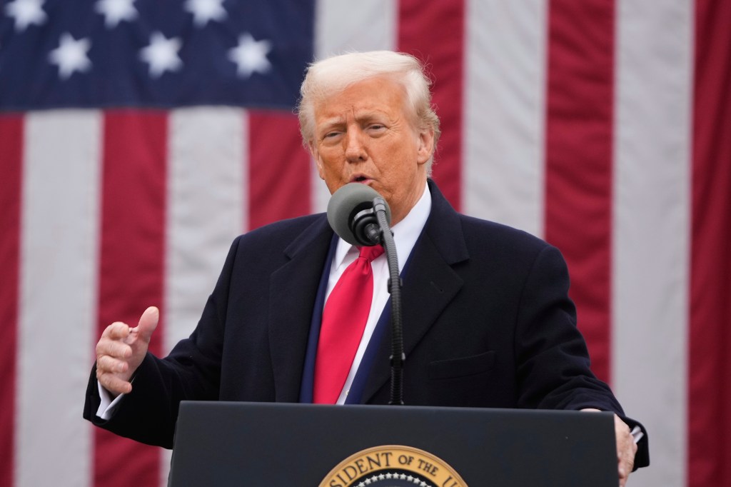 President Donald Trump speaks during an event to announce new tariffs in the Rose Garden at the White House, Wednesday, April 2, 2025, in Washington.