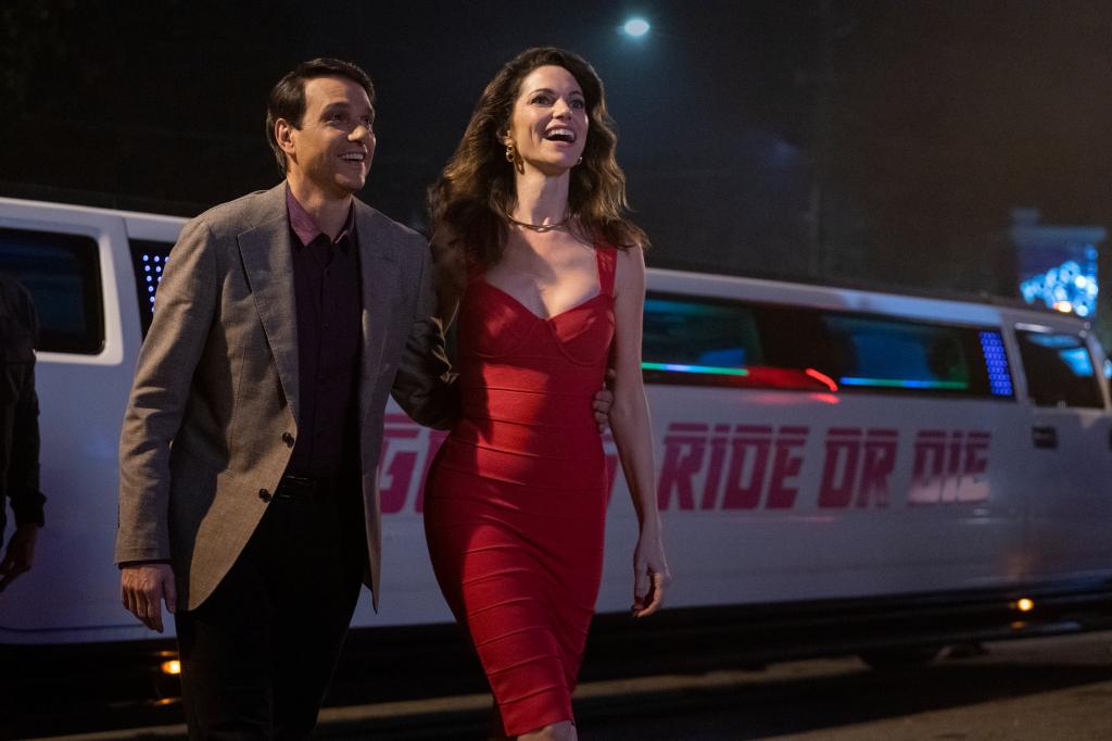 Ralph Macchio and Courtney Henggeler as husband and wife Daniel and Amanda LaRusso in "Cobra Kai."