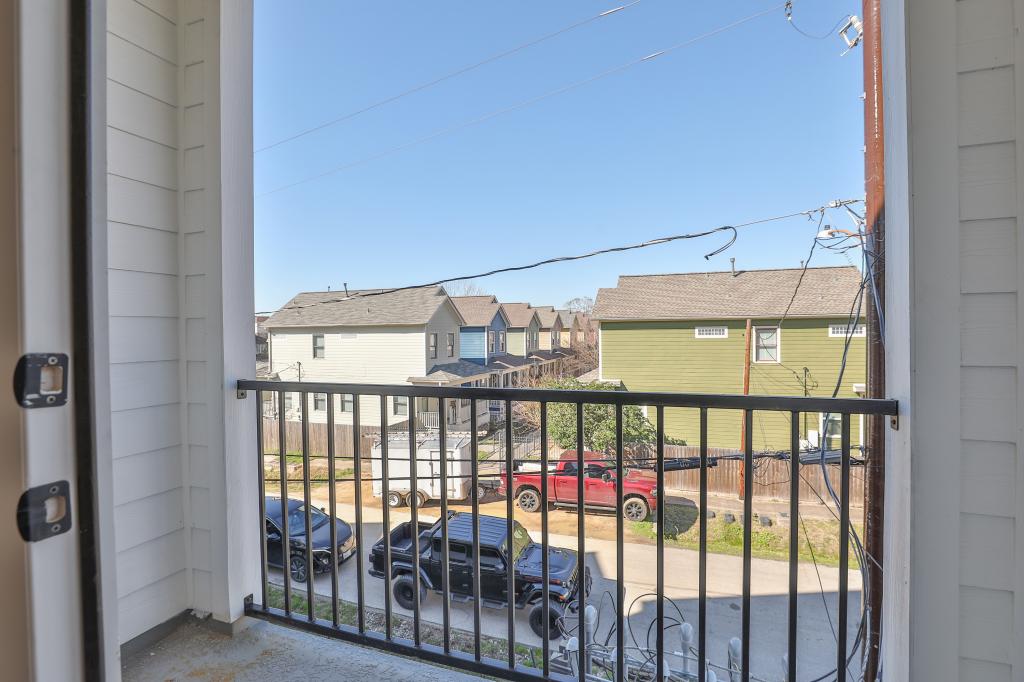 A balcony. 