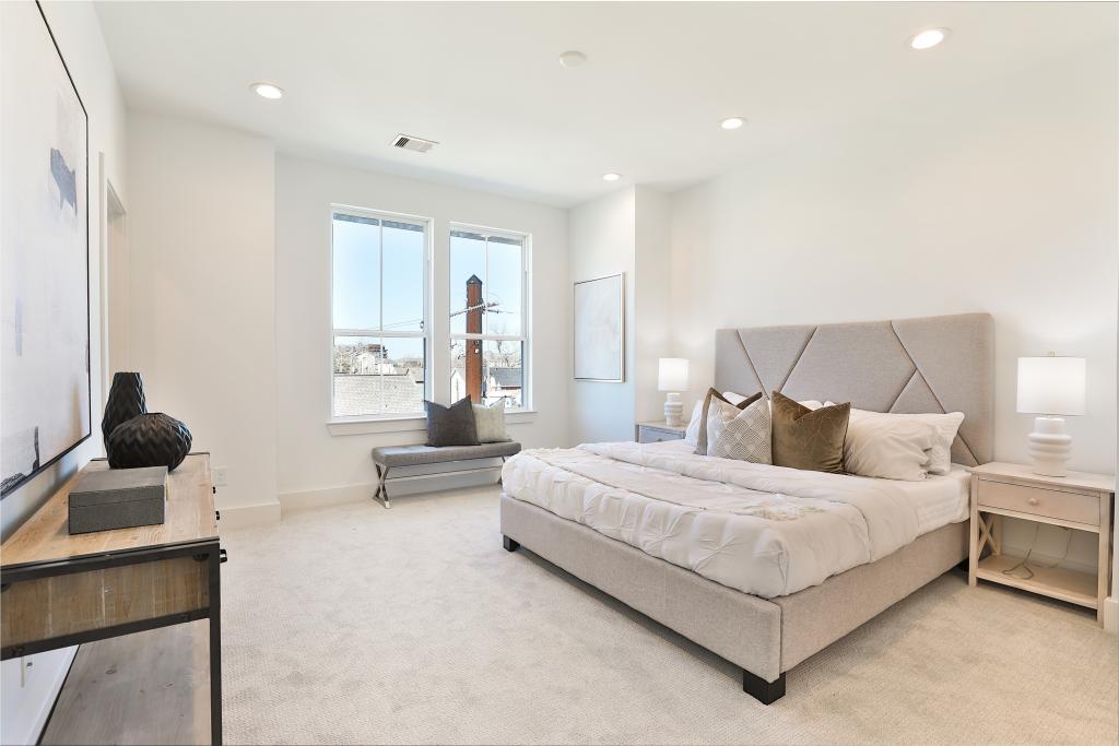 A look inside one of the bedrooms. 