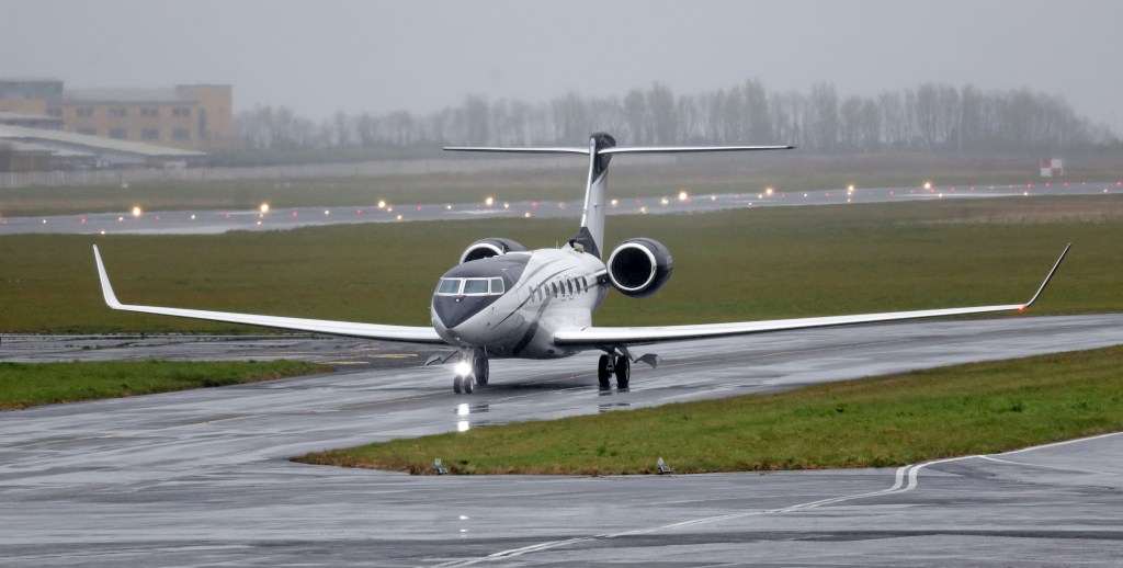 Rory McIlroy's private plane arriving in Northern Ireland on Friday after spending the previous weekend in Augusta, Georgia.