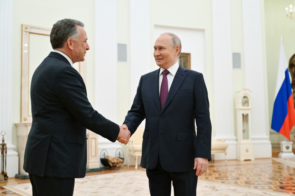 Steve Witkoff and Russian President Vladimir Putin