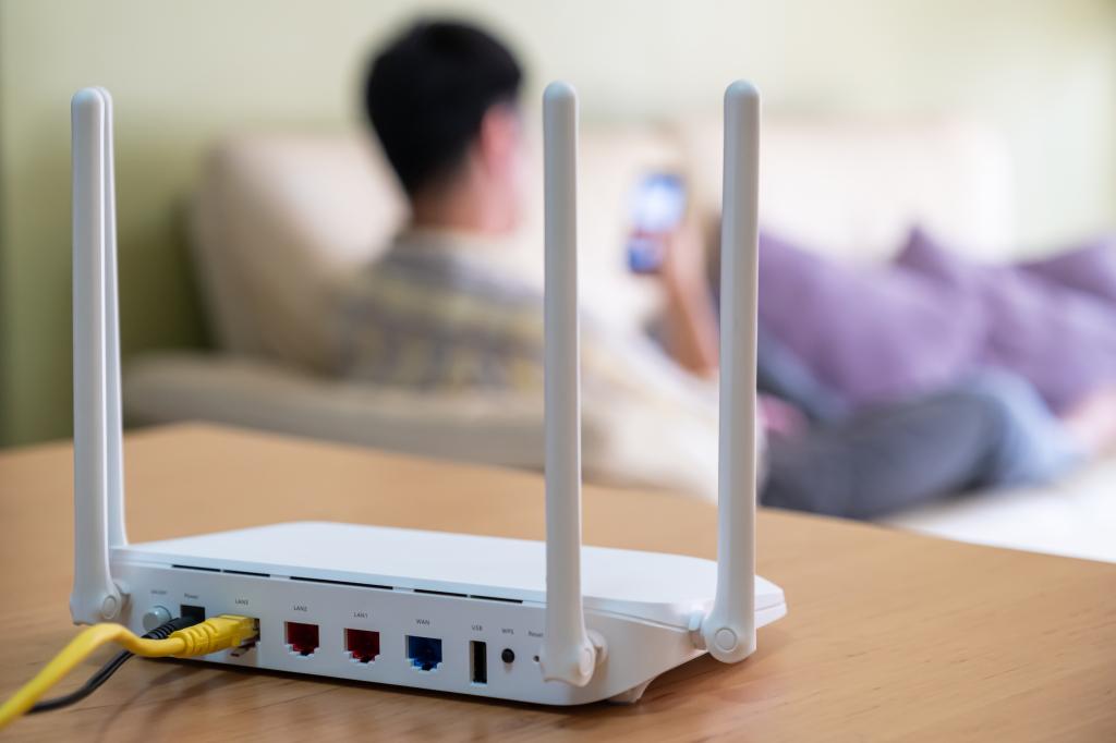 Wireless routers (shown here) and lamps should be turned off, Kort said, and cell phones should be shut off and moved far away.