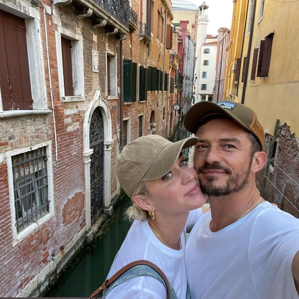 Katy Perry and Orlando Bloom in Venice, Italy, in 2021. 