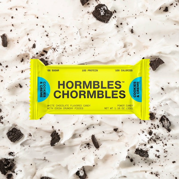 There are four flavors of Hormbles Chormbles, including Cookies & Creme.