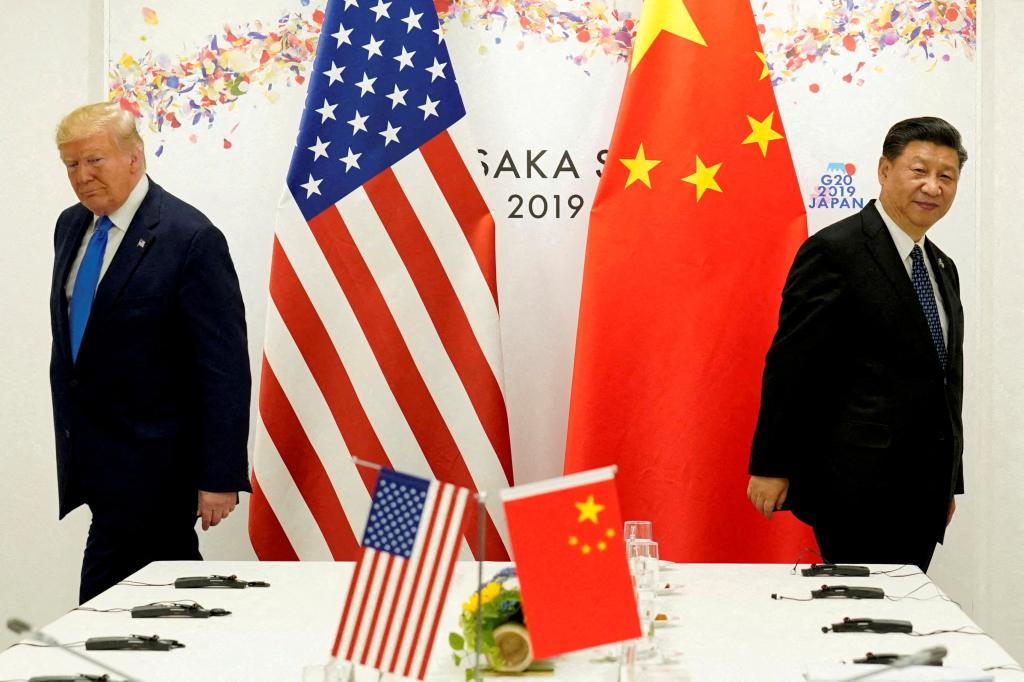 President Trump attends a bilateral meeting with China's President Xi Jinping on June 29, 2019. 