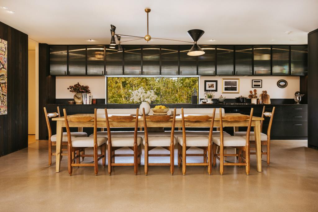 A dining area off of the chef's kitchen.