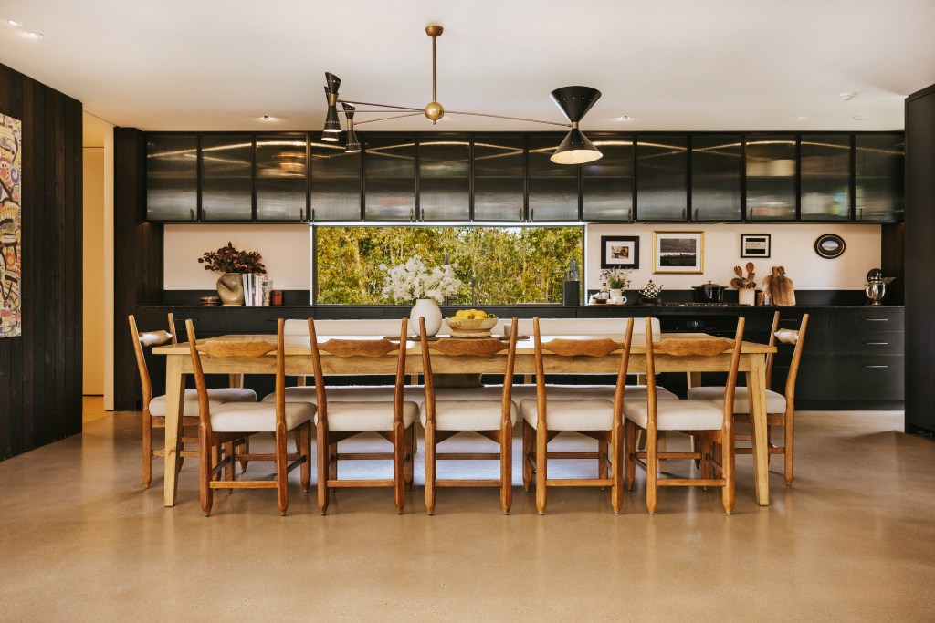 A dining area off of the chef's kitchen.
