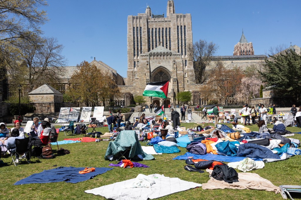 Pro-Palestinian ncampment at Yale