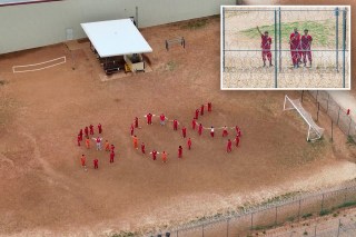 Trump admin blasts Biden after alleged Tren de Aragua gangbangers spelled out ‘SOS’ in viral detention yard clip