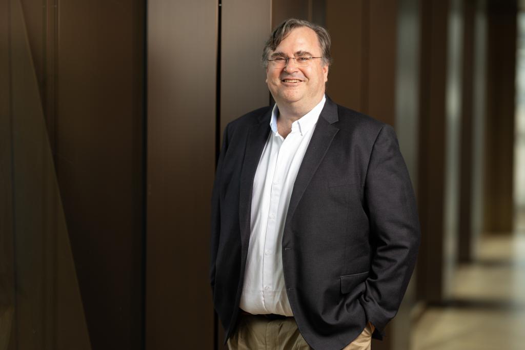 Reid Hoffman, co-founder of LinkedIn, following a Bloomberg Television interview in London, UK, on Monday, March 24, 2025. AI can be an amplification intelligence, not just artificial intelligence, Hoffman said. Photographer: Jason Alden/Bloomberg via Getty Images