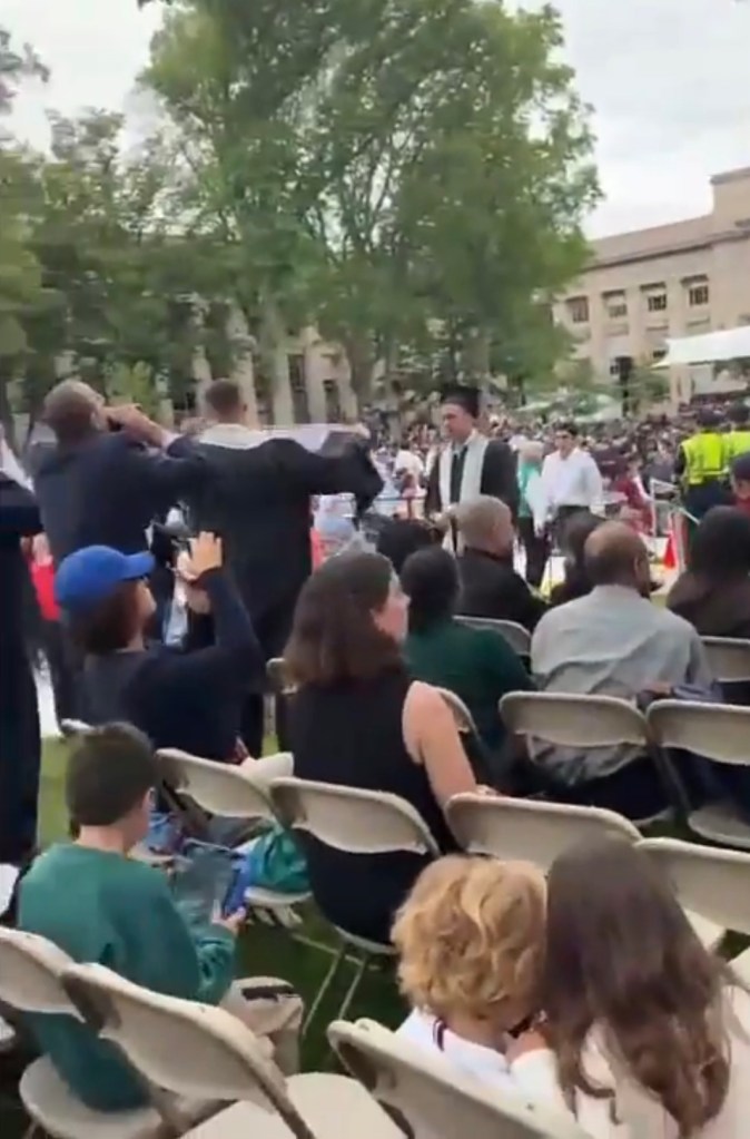 Class of 2025 president Megha M. Vemuri was banned by the university from Friday's undergraduate degree ceremony after her disruptive address