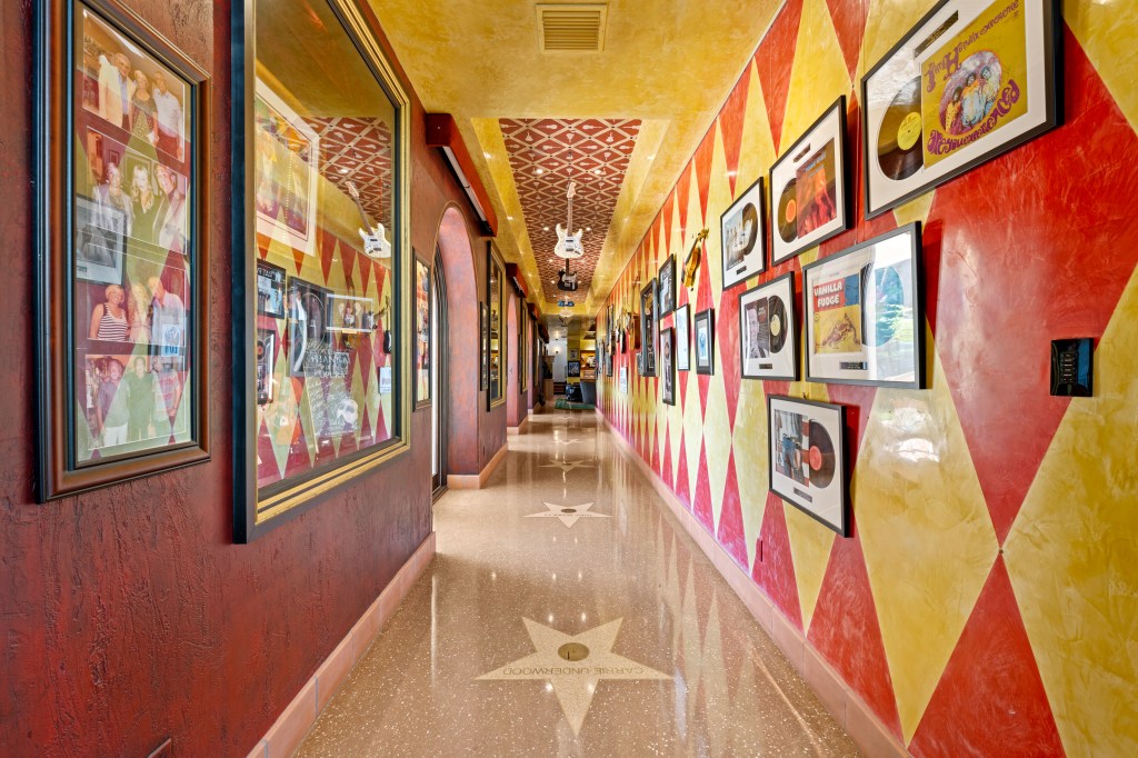 The hone boasts a "Walk of Fame" hallway with guitars used by Aerosmith and The Beach Boys. 
