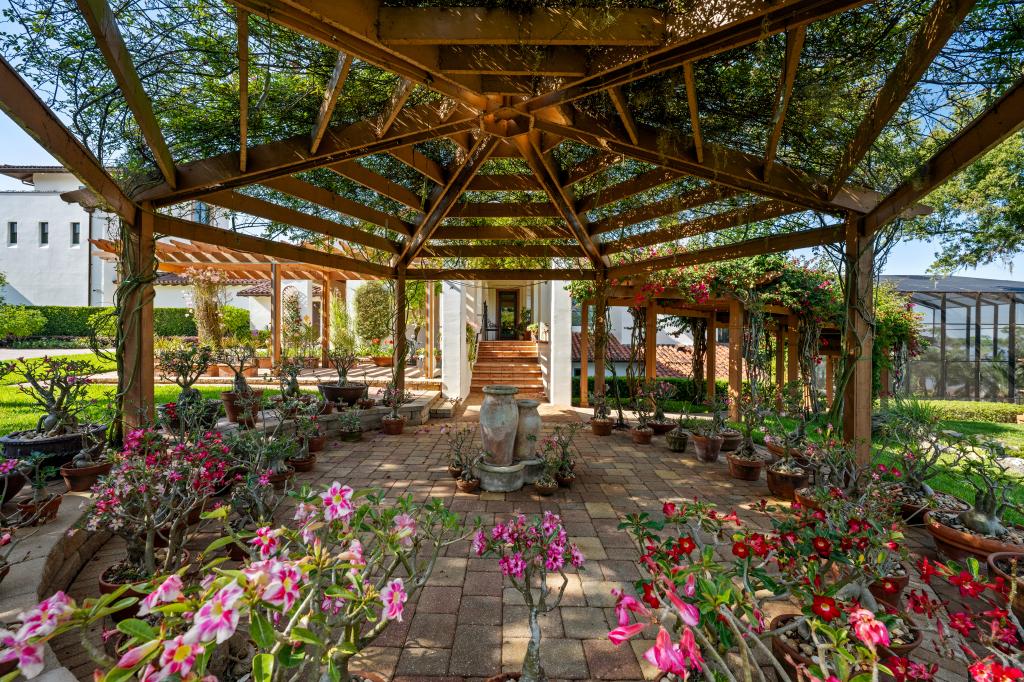 The outdoor gardens. 