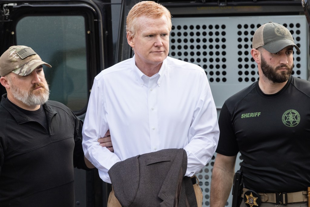Alex Murdaugh arrives for defenses closing arguments at Colleton County Courthouse on Thursday.