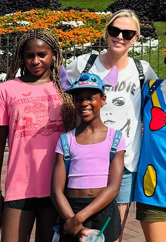 Charlize Theron and her daughter.