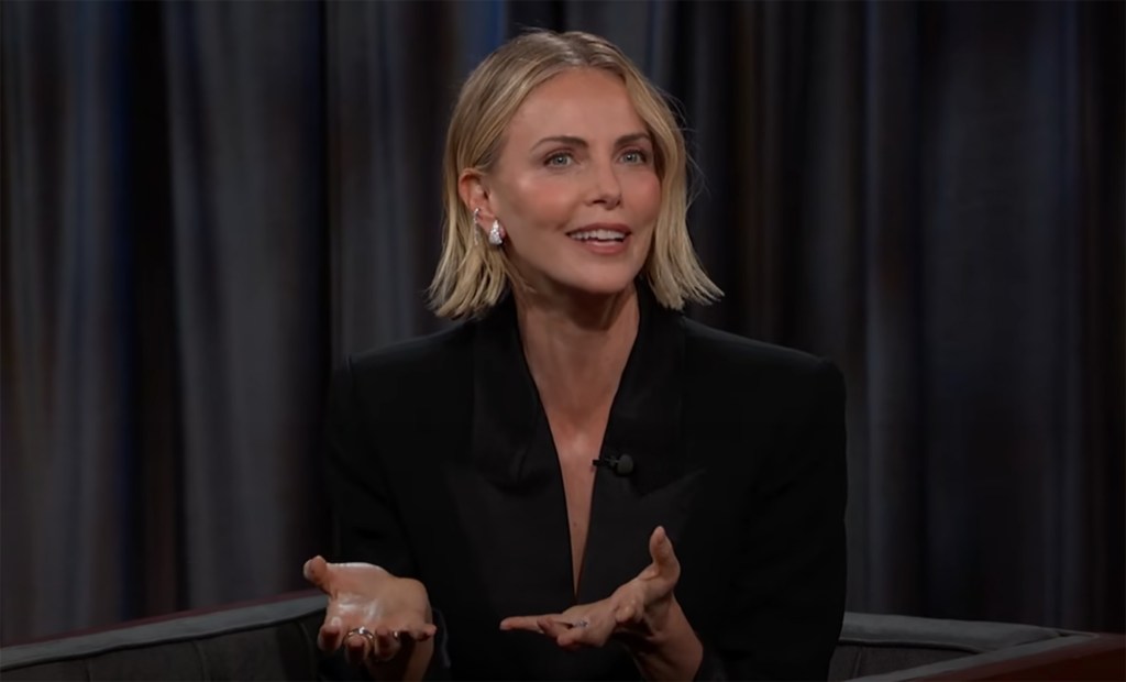 Charlize Theron on "Jimmy Kimmel Live."