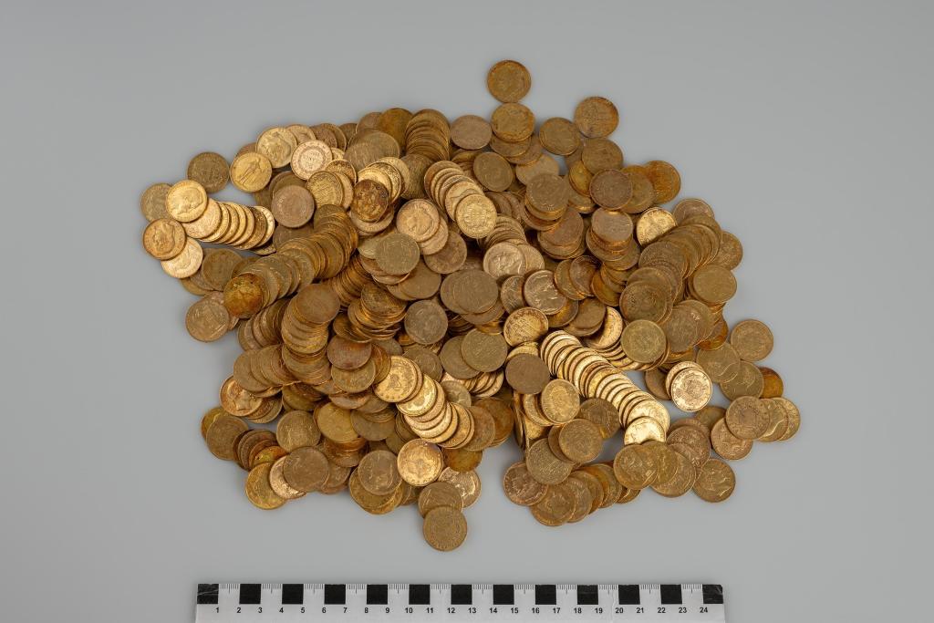 The coins.