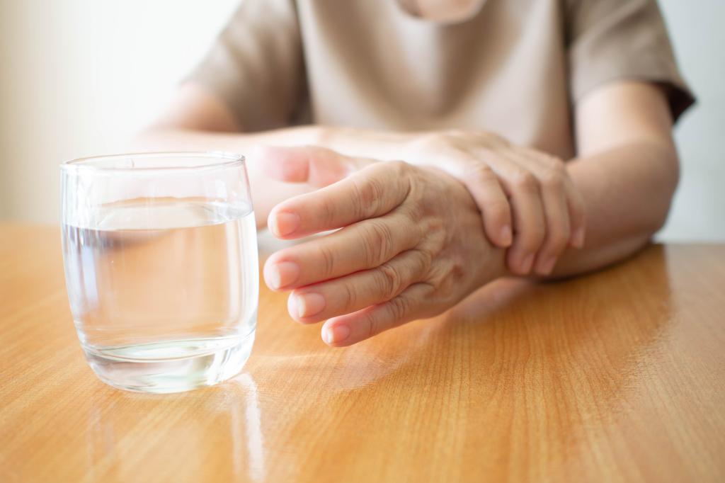 Before tremors (pictured here) and other symptoms, early signs of Parkinson’s include REM sleep behavior disorder, constipation, depression, pain, impaired color vision, excessive daytime sleepiness and reduced ability to smell.
