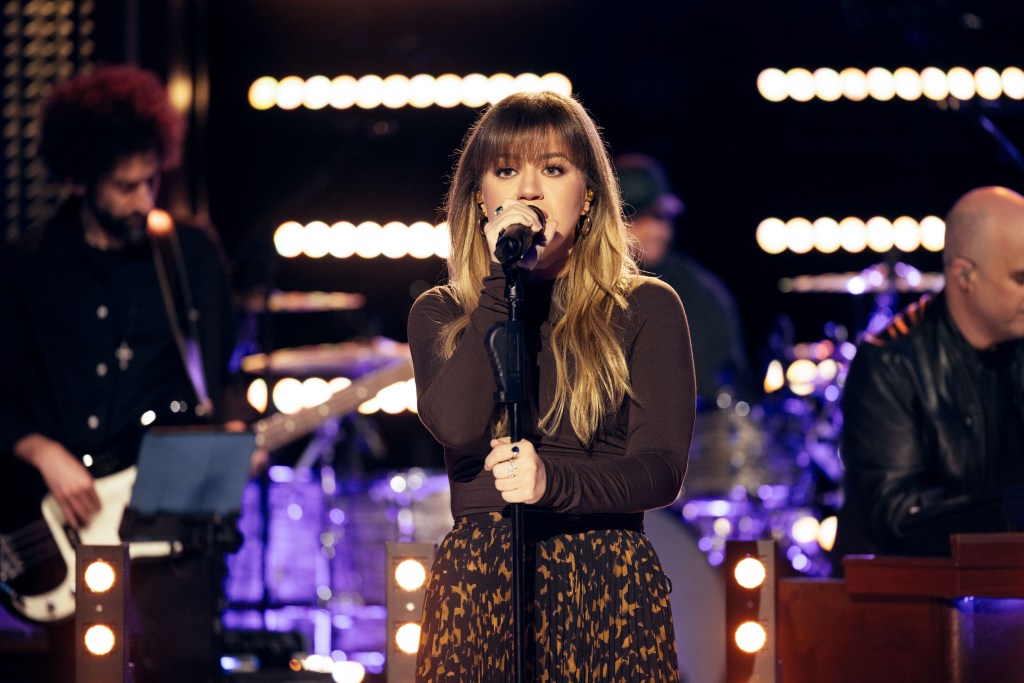 Kelly Clarkson during her "Kellyoke" segment on her talk show