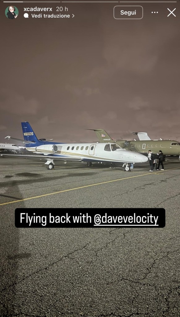The private jet sits on the tarmac at New Jersey's Teterboro Airport on May 21, 2025.