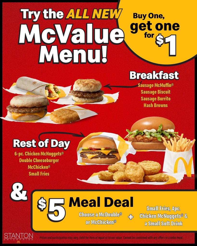 McDonald's McValue menu.