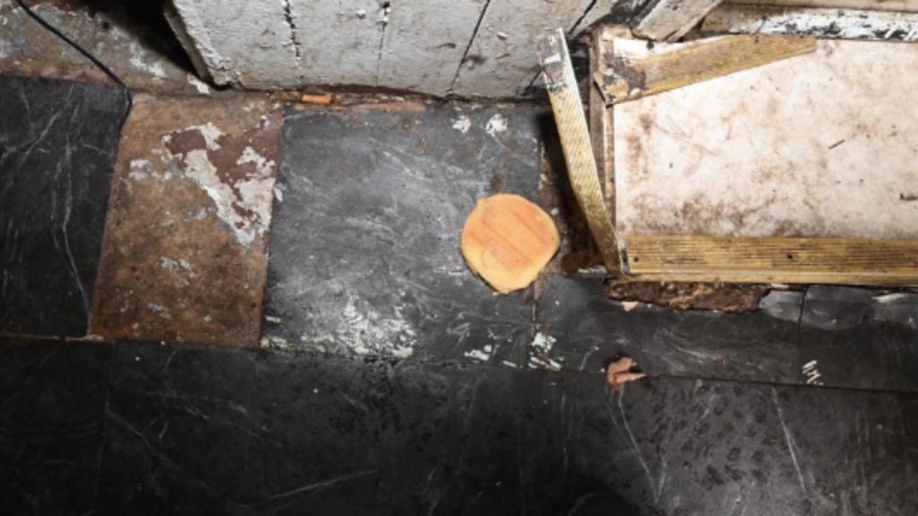 only given a piece of bread and had to drink water from a puddle where the floor slightly dipped during the cruel captivity