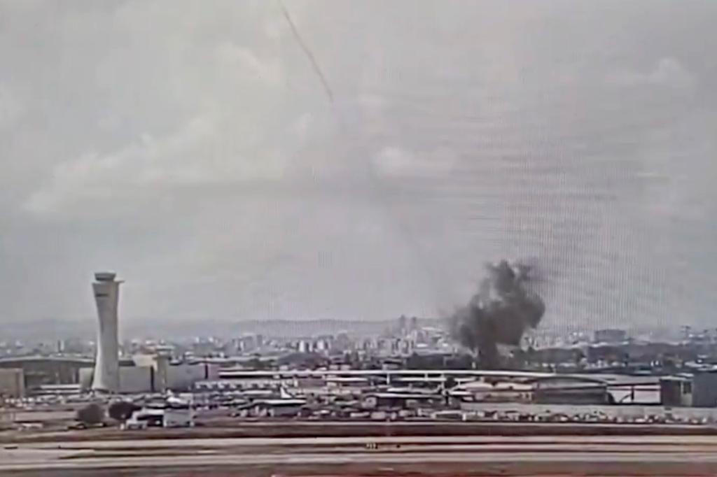 Missile strike near airport