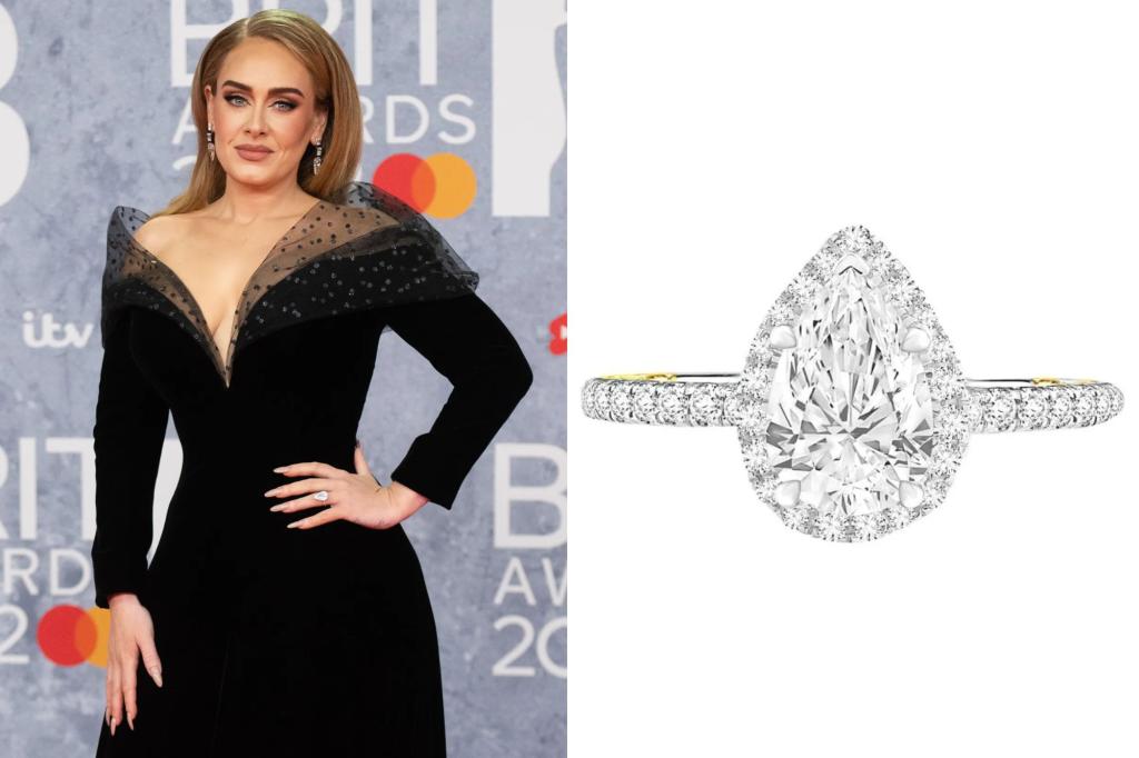Collage featuring various images of celebrity Adele
