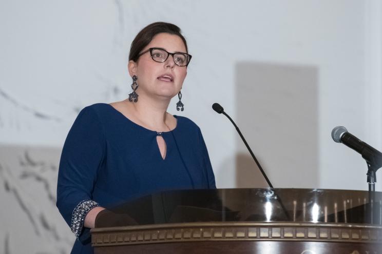Lauren Noble of the Buckley Institute speaking at the Buckley Institue 2024 Annual Conference.