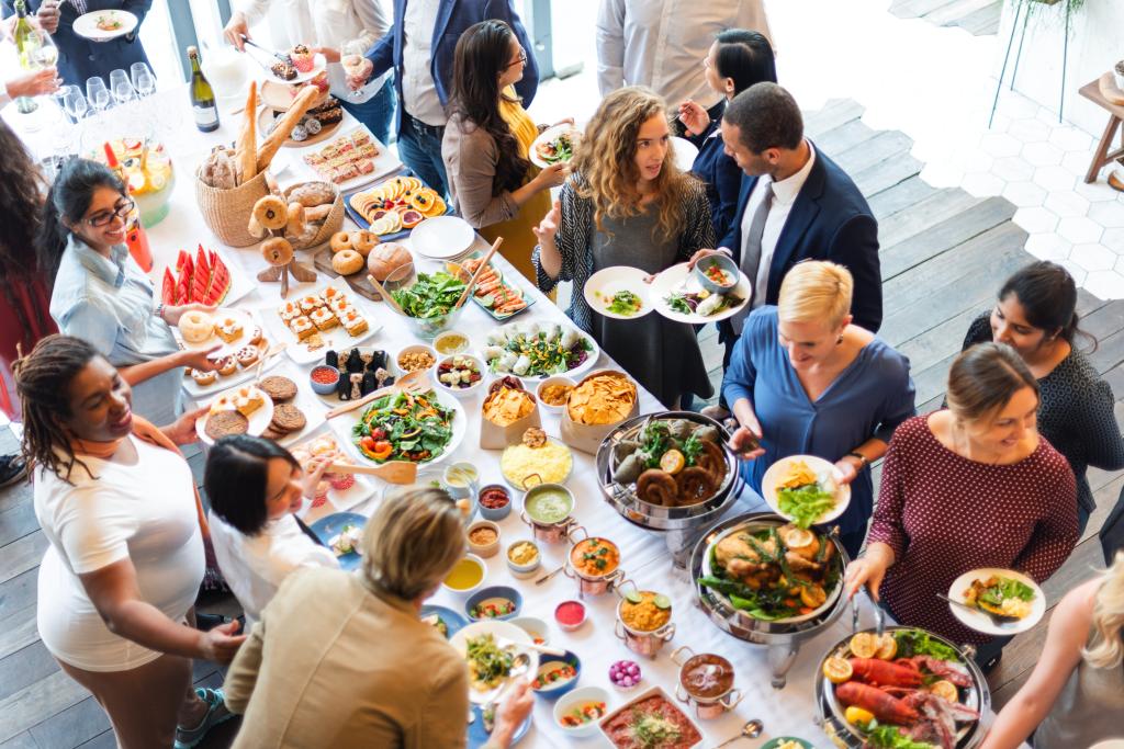 food at buffet