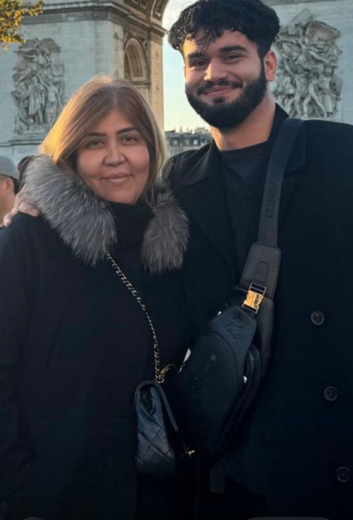 Sara Saleem and her eldest son Shad.