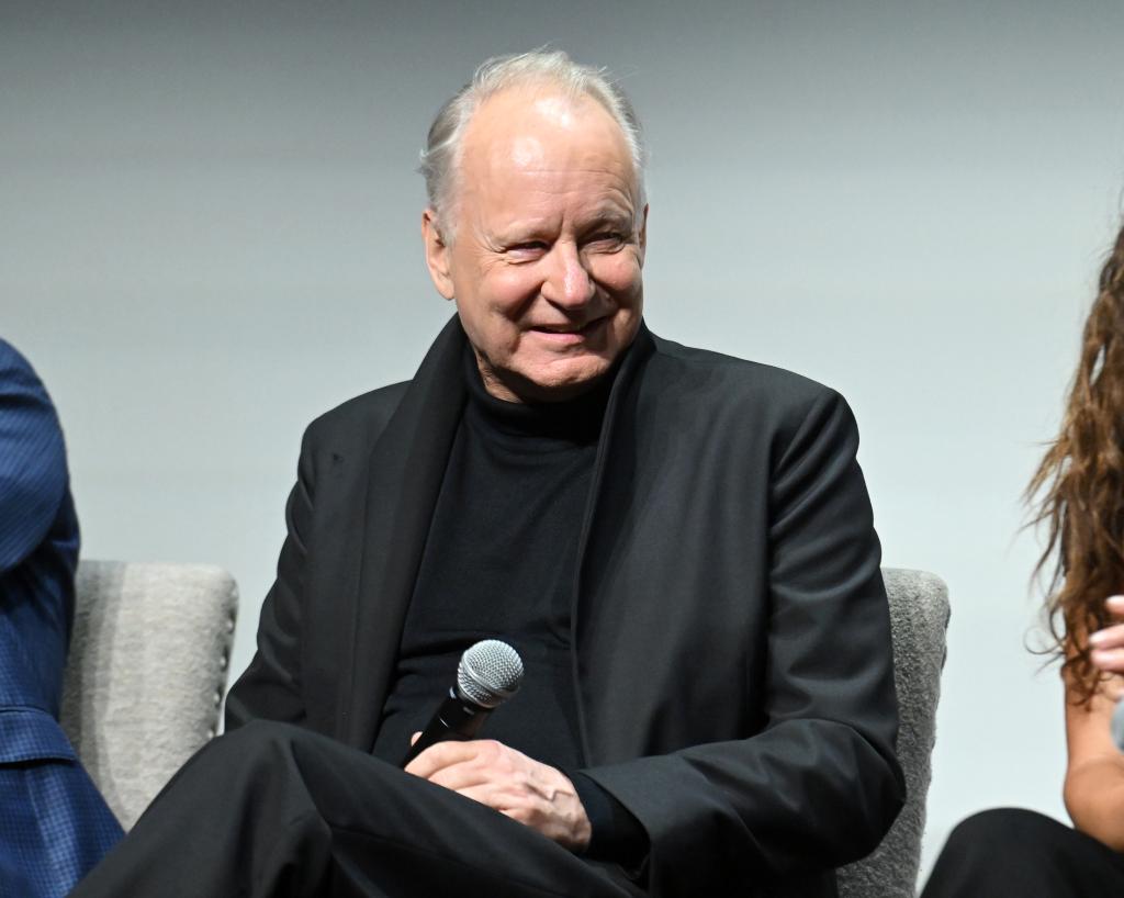 Stellan Skarsgård speaking onstage during the Andor Season 2 New York Special Screening at the Crosby Street Hotel on May 07, 2025 in New York City